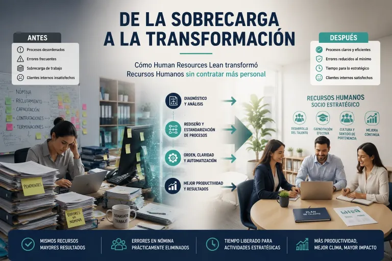 Caso de éxito: Cómo Human Resources Lean Transformó un Área de Recursos Humanos Sin Contratar Más Personal